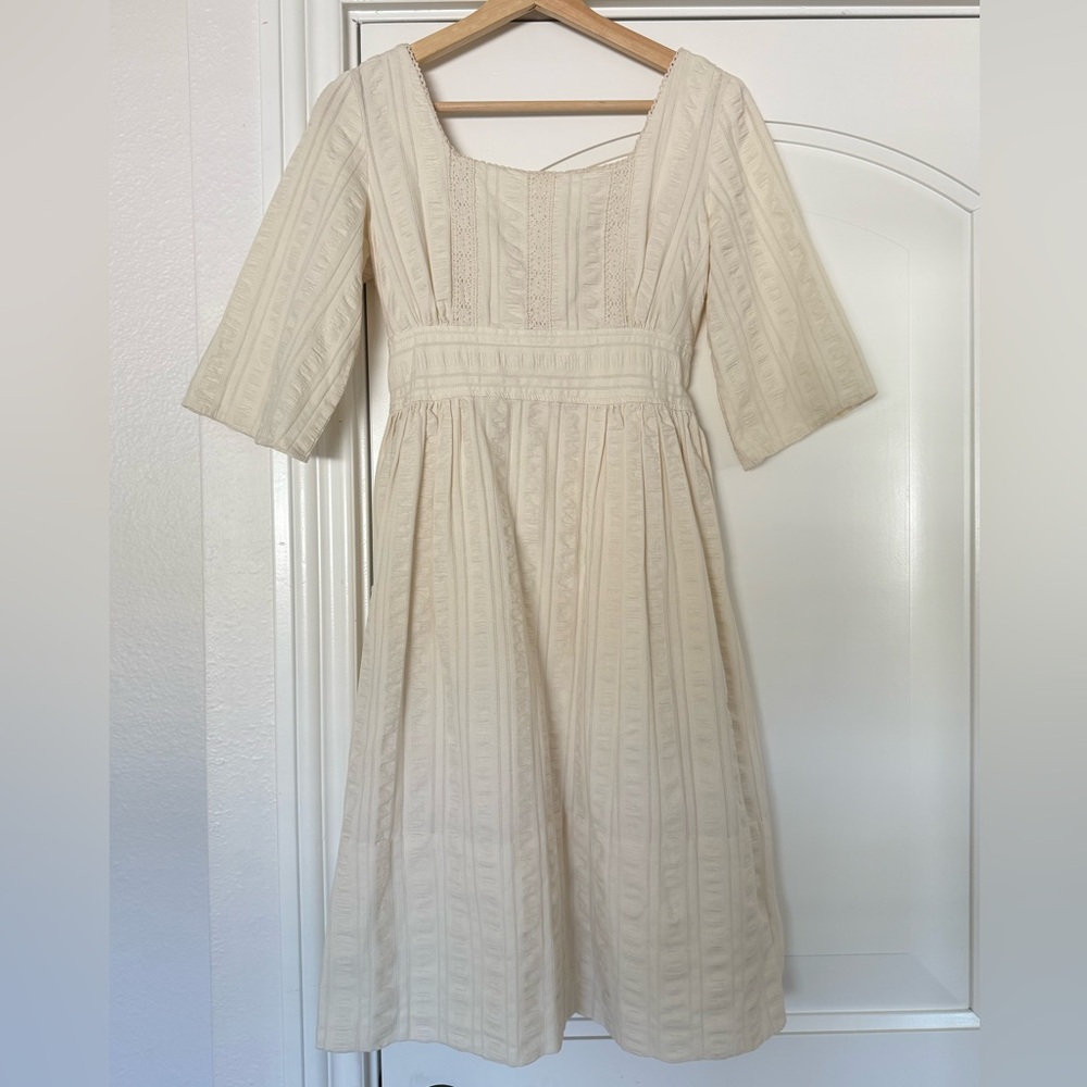 Vintage Cottagecore White Summer Dress - Picture 2 of 7